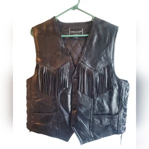 Motorcycle leather vest